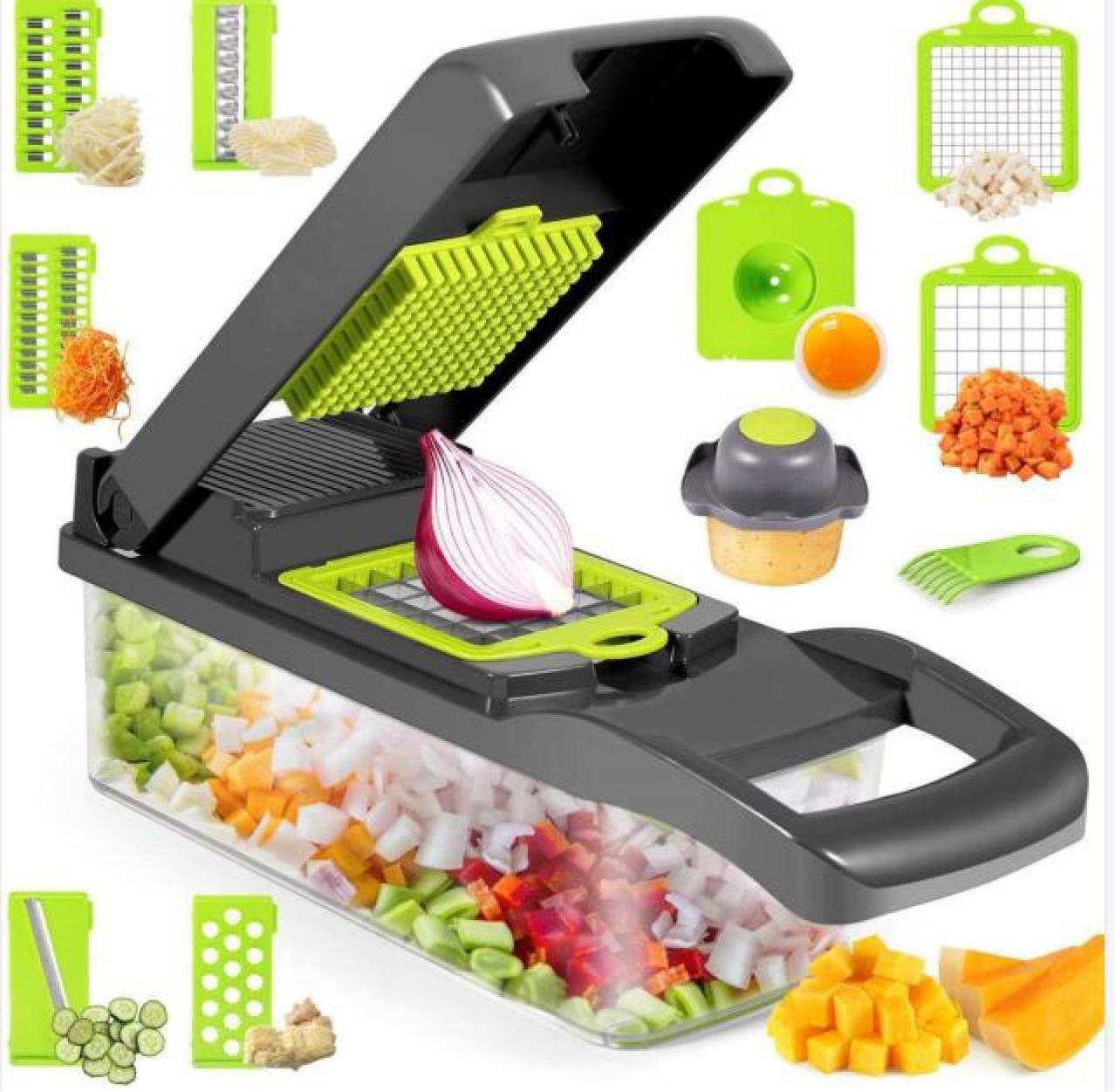 12 In 1 Manual Vegetable Chopper Kitchen Gadgets Vendercart