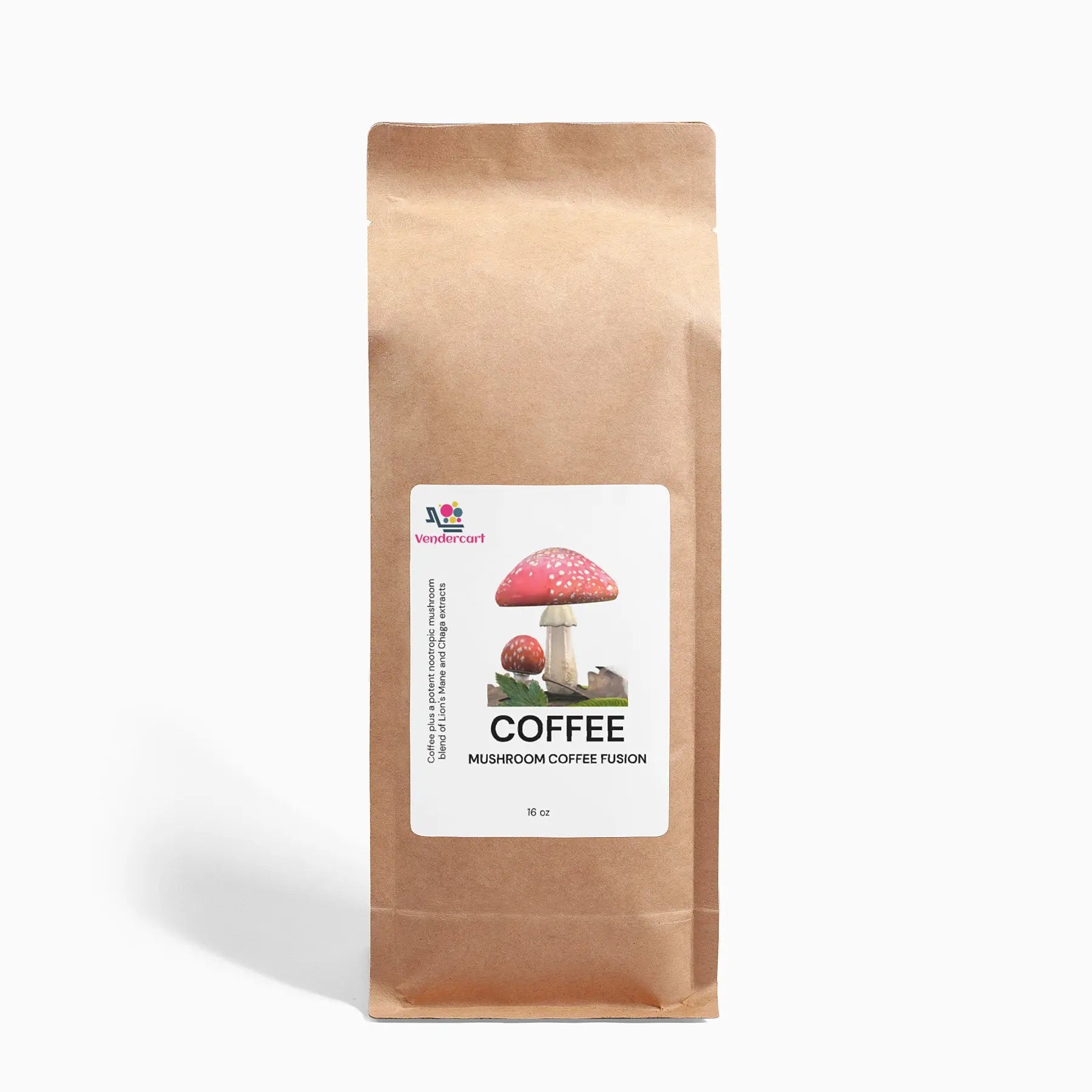 Mushroom Coffee Fusion - Lion’s Mane & Chaga 16oz Vendercart