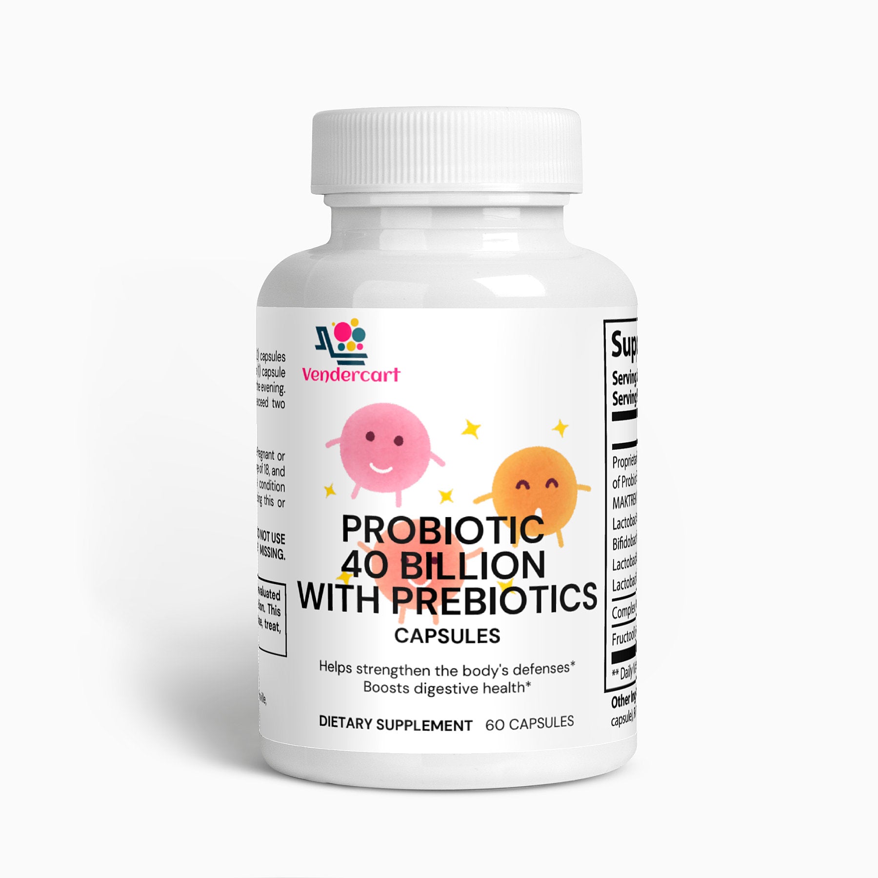 Probiotic 40 Billion with Prebiotics Vendercart