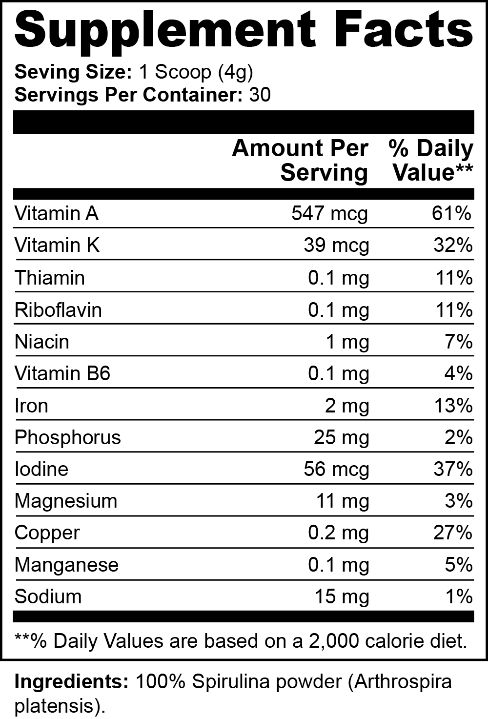 Spirulina Powder Vendercart