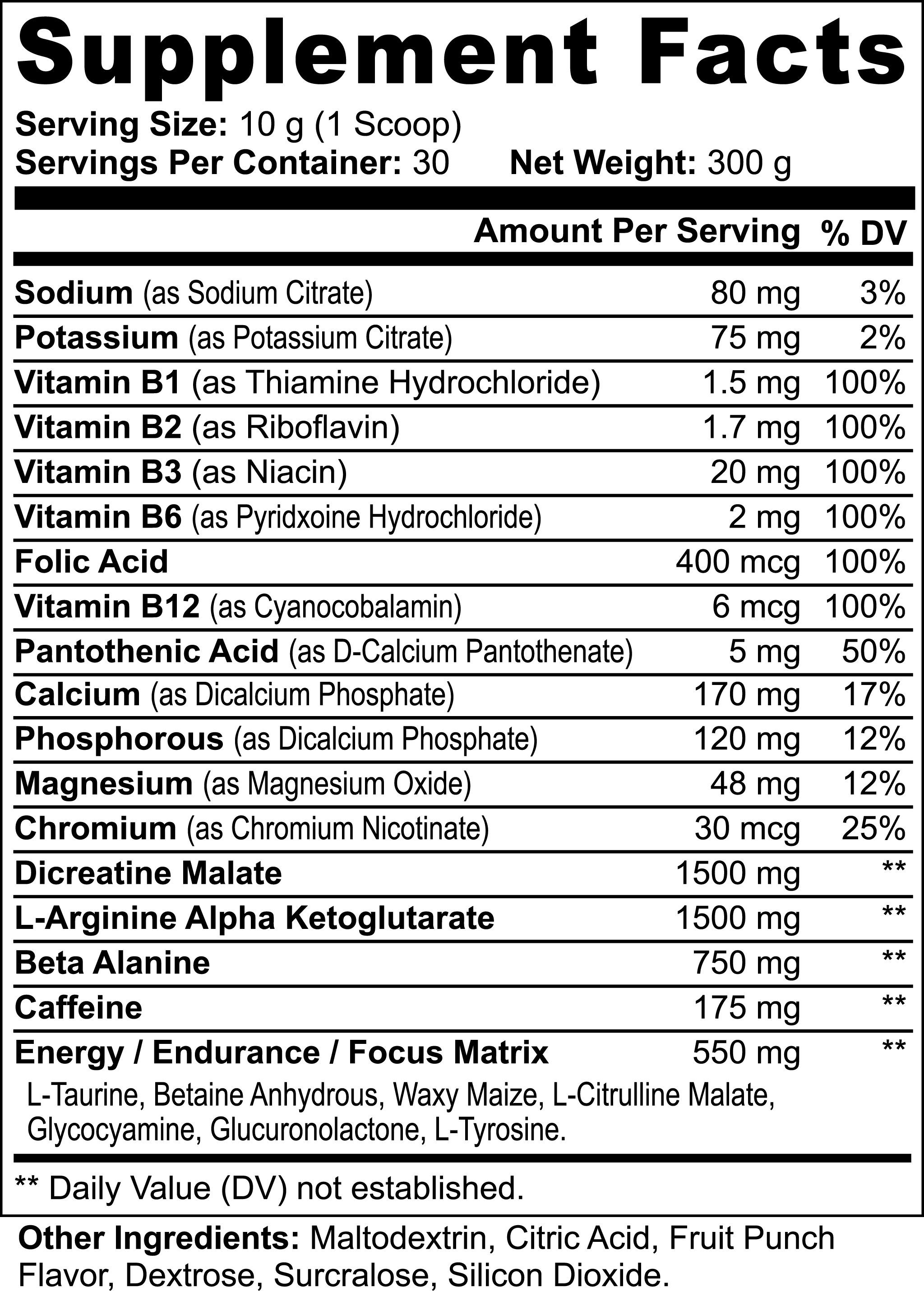 Nitric Shock Pre-Workout Powder (Fruit Punch) Vendercart