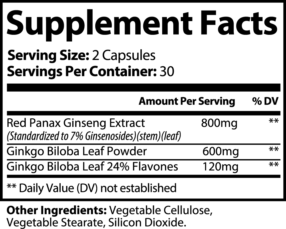 Ginkgo Biloba + Ginseng Vendercart