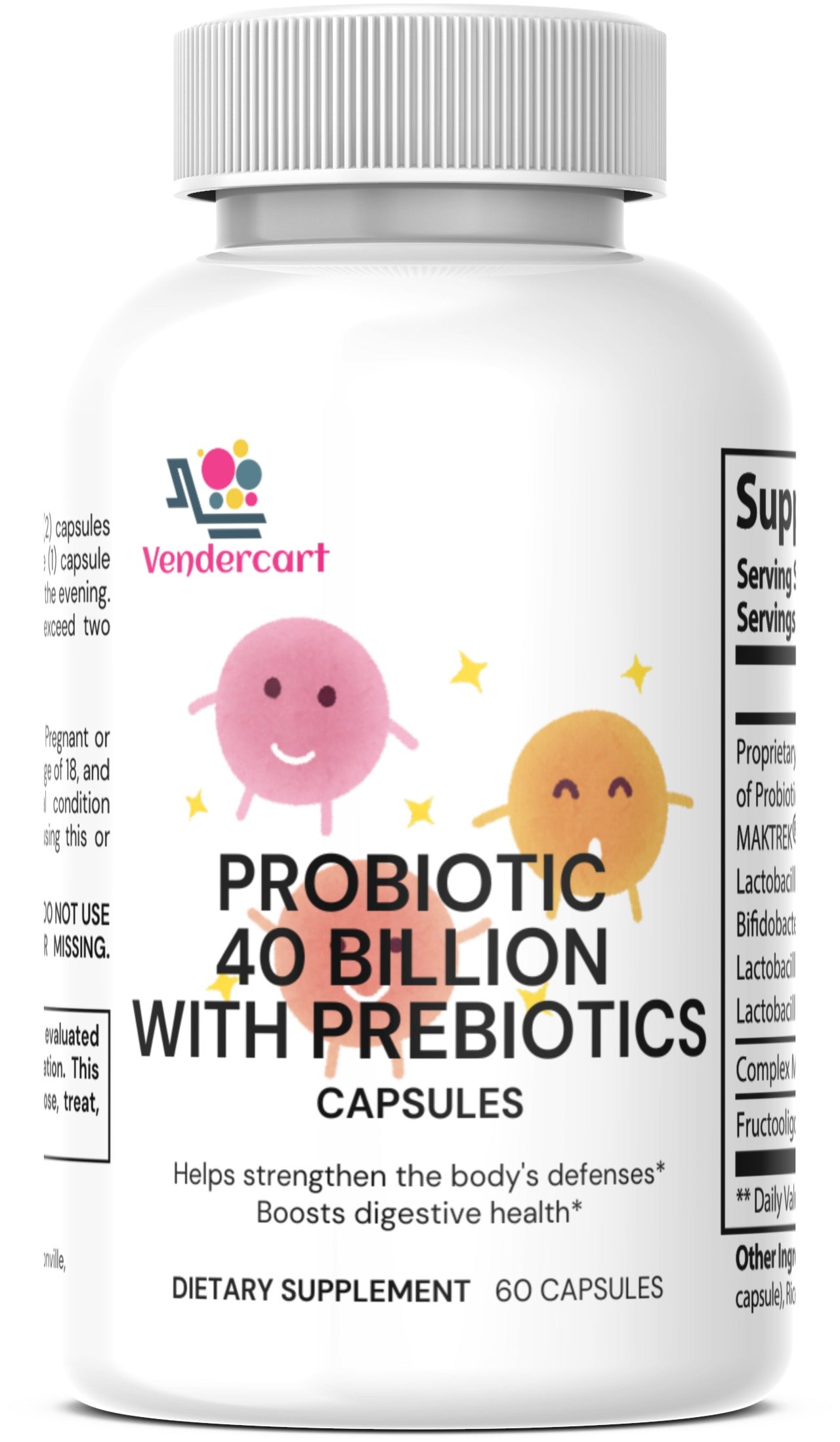 Probiotic 40 Billion with Prebiotics Vendercart