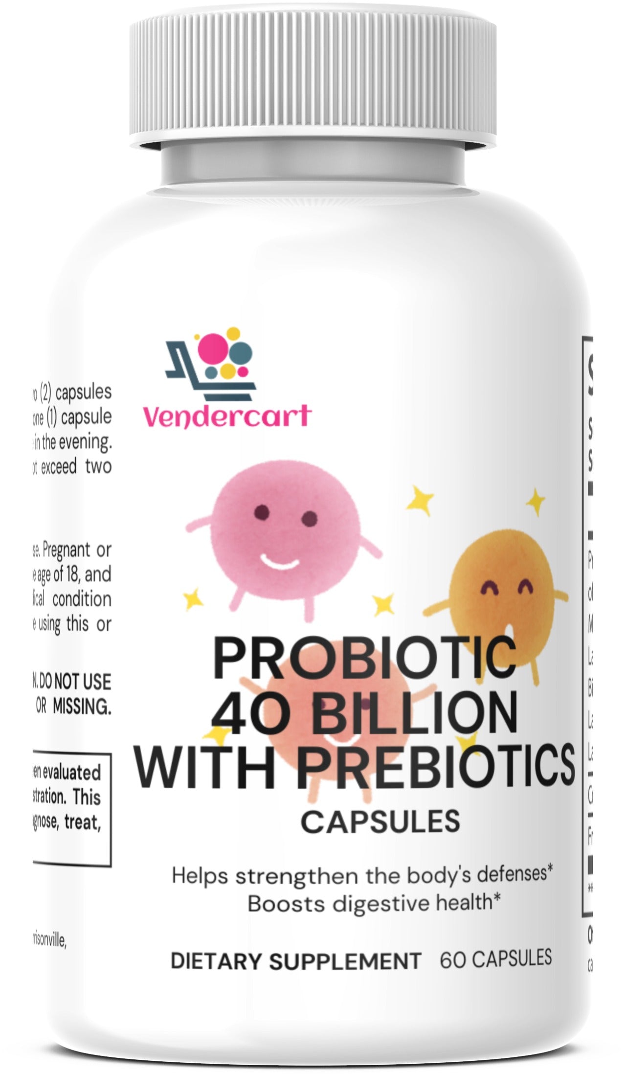 Probiotic 40 Billion with Prebiotics Vendercart