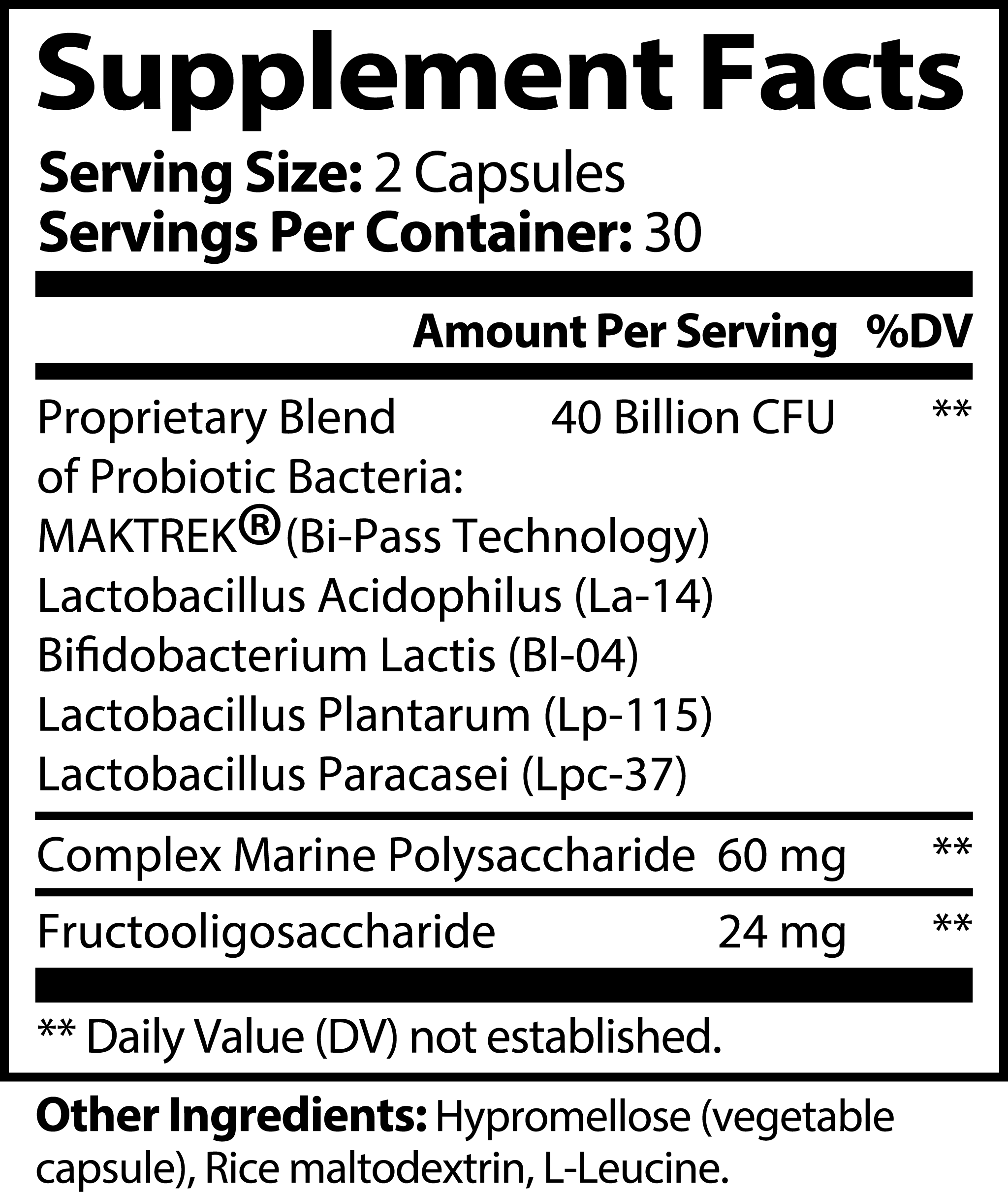 Probiotic 40 Billion with Prebiotics Vendercart